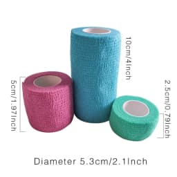 1 Roll Breathable Gauze Medical Bandage Self-adhesive Elastic Bandages for Travel Sports Finger Wrist Bandage Car Emergency Kit