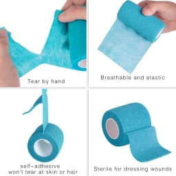 1 Roll Breathable Gauze Medical Bandage Self-adhesive Elastic Bandages for Travel Sports Finger Wrist Bandage Car Emergency Kit