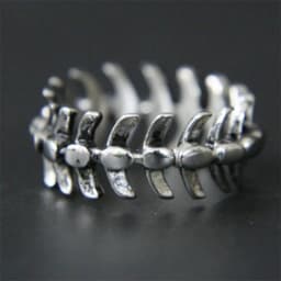 Fashion popular creative rock hip hop retro simple fish bone men and women universal ring birthday gift party jewelry wholesale