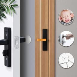 Mute Door Stoppers Wall Protection Safety Shock Absorber Door Handle Bumpers Security PU Waterable Transparent Wall Protectors
