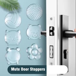 Mute Door Stoppers Wall Protection Safety Shock Absorber Door Handle Bumpers Security PU Waterable Transparent Wall Protectors