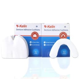 Y-Kelin Denture Adhesive Cushion (Upper) 30 Pads + (Lower) Reinforced Bonding for with Sensitive Gums