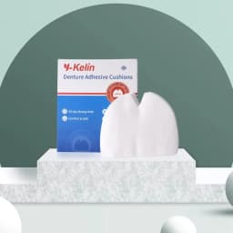 Y-Kelin Denture Adhesive Cushion (Upper) 30 Pads + (Lower) Reinforced Bonding for with Sensitive Gums