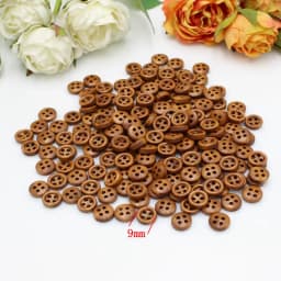 100pcs or 200pcs/lot Mix Mini Buttons for Doll Craft Scrapbooking Wood Small Buttons 9mm -10mm DIY Crafts Supplies Home Decor