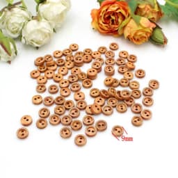100pcs or 200pcs/lot Mix Mini Buttons for Doll Craft Scrapbooking Wood Small Buttons 9mm -10mm DIY Crafts Supplies Home Decor