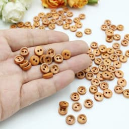 100pcs or 200pcs/lot Mix Mini Buttons for Doll Craft Scrapbooking Wood Small Buttons 9mm -10mm DIY Crafts Supplies Home Decor