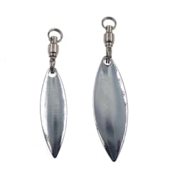 20pieces Willowleaf Spinner blades+ Ball Bearing Swivels with Split Rings Trolling Fishing Lures Accessories Spinnerbaits