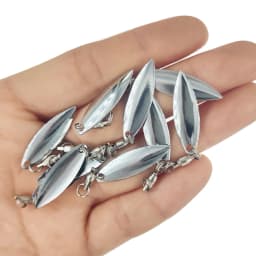 20pieces Willowleaf Spinner blades+ Ball Bearing Swivels with Split Rings Trolling Fishing Lures Accessories Spinnerbaits