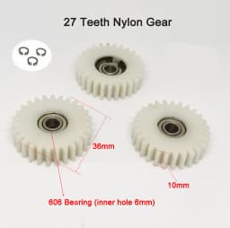 27T 28T 31T 36 Tooth Electric Car Nylon Gear for Electric Lithium Power Folding Car Motor Electric Bicycle