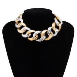 Punk Exaggerated Large CCB Chain Necklace Women Retro Gothic Steam Chunky Thick Clavicle Necklaces Fashion Glamour Girl Jewelry