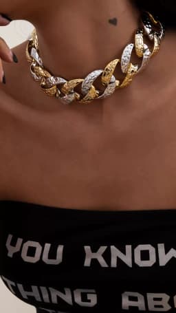 Punk Exaggerated Large CCB Chain Necklace Women Retro Gothic Steam Chunky Thick Clavicle Necklaces Fashion Glamour Girl Jewelry