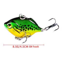 1 PCS Metal VIB Blade Glow Cicada Lure 4.5cm/8.5g Sinking Tail Spinner Baits Bibe for Bass Pike Perch Fishing