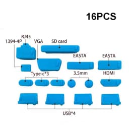 16pcs/set Colorful Silicone Anti Dust Plug Cover Stopper Type C Laptop Dustproof USB Port HDMI RJ45 Interface Waterproof