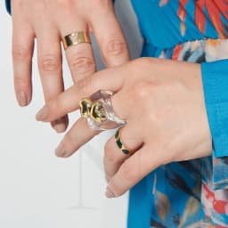2024 New Trendy Geometric Square Round Resin Acrylic Chunky Rings for Women Girls Punk Style Knuckle Flower Rings Jewelry
