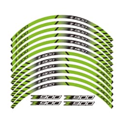 12 X Thick Edge Outer Rim Sticker Stripe Wheel Decals for kawasaki Z900 Z 900