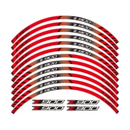 12 X Thick Edge Outer Rim Sticker Stripe Wheel Decals for kawasaki Z900 Z 900