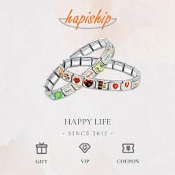Hapiship Original Daisy Fashion Flower Dazzling CZ Italian Links Charm Fit 9mm Stainless Steel Bracelet Jewelry DIY Making DJ390