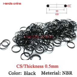 Thickness/CS 0.5mm NBR Rubber O Ring O-Ring Oil Sealing Gasket Automobile Sealing Sealing O Ring O-Ring Seal Gasket Oil Washer