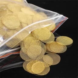 100pcs/Pack Copper Pipe Screens Brass Net For Metal Glass Wooden Acrylic Hookah Water Pipe Filter Gauze Multifunctional Network