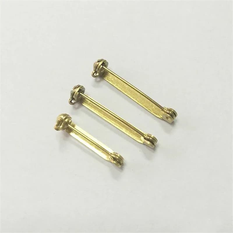 100pcs Brooch Clip Base Pins brass Safety Pins narrow Brooch Settings Blank Base For DIY Jewelry Making Supplies