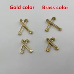 100pcs Brooch Clip Base Pins brass Safety Pins narrow Brooch Settings Blank Base For DIY Jewelry Making Supplies