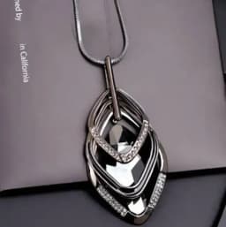 Fashion Gold Color Crystal Geometric Long Chain Necklace & Pendants for Women