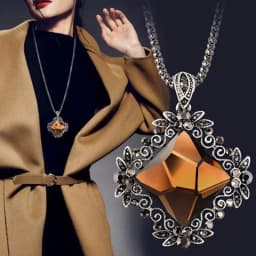 Fashion Gold Color Crystal Geometric Long Chain Necklace & Pendants for Women