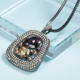 Fashion Gold Color Crystal Geometric Long Chain Necklace & Pendants for Women