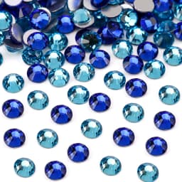 SS6-SS30 Non Hotfix Rhinestones FlatBack Crystal Glass Blue Color Set Glue On Rhinestone For Nail Phone Art Clothes Decoration