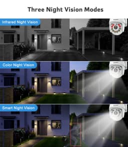 8MP 5MP 2K Wifi Surveillance Camera Outdoor AI Human Detection Color Night Vision 4X Digital Zoom PTZ Mini IP Security Camera