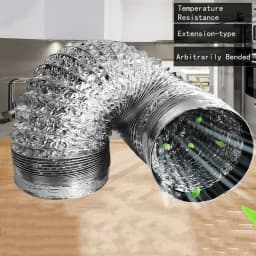 80-200mm Ventilator Pipe Aluminum Air Ventilation Hose for Bathroom Kitchen System Vent Exhaust Duct Tube Accessories