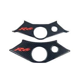 Motorcycle Carbon Fiber Steering Bracket Cover Oil Tank Protect Plate Decal Sticker For Yamaha R6S 1998-2006 2004 2005 2006 R6 S