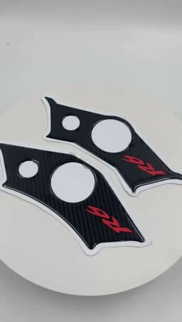 Motorcycle Carbon Fiber Steering Bracket Cover Oil Tank Protect Plate Decal Sticker For Yamaha R6S 1998-2006 2004 2005 2006 R6 S