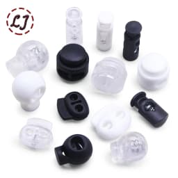 New 10pcs Cord Lock Plastic Stopper Cord Ends Toggles Clip Buckle Button Clear Frost Shoelace Sportswear DIY Bag Accessories