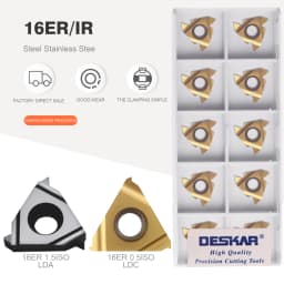 DESKAR 16ER 16IR 1.0 ISO 1.25ISO 1.5ISO 1.75ISO LDC 2.0ISO 2.5ISO 3.0ISO 3.5ISO Numerical Control LDA Inserts Threaded Inserts