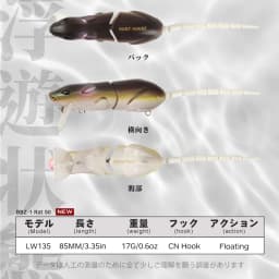 Hunthouse BBZ-1 Rat Fishing Lure 85mm 17g Multi-Joint Segment Tail Mouse Bait For Fishing Bass Tackle Minnow Crankbaits LW135