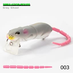 Hunthouse BBZ-1 Rat Fishing Lure 85mm 17g Multi-Joint Segment Tail Mouse Bait For Fishing Bass Tackle Minnow Crankbaits LW135