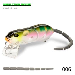 Hunthouse BBZ-1 Rat Fishing Lure 85mm 17g Multi-Joint Segment Tail Mouse Bait For Fishing Bass Tackle Minnow Crankbaits LW135