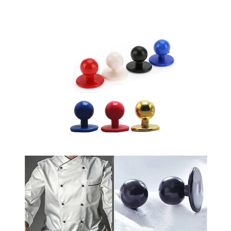 XUNZHE 10 Pcs 11.5*18mm Restaurant Chef Uniforms Suit Buttons Color Plastic Buttons For Diy Costumes Parts Accessories