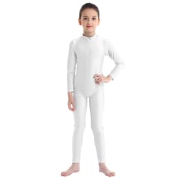 Girls Spandex Long Sleeve Mock Neck Leotard, Ballet Gymnastics Leotards for Kids, Children's Dance Costumes, Dancewear Jumpsuits