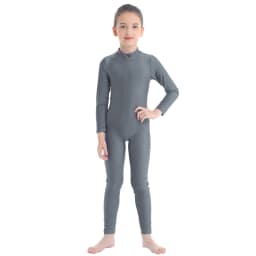 Girls Spandex Long Sleeve Mock Neck Leotard, Ballet Gymnastics Leotards for Kids, Children's Dance Costumes, Dancewear Jumpsuits