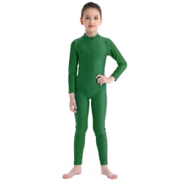 Girls Spandex Long Sleeve Mock Neck Leotard, Ballet Gymnastics Leotards for Kids, Children's Dance Costumes, Dancewear Jumpsuits