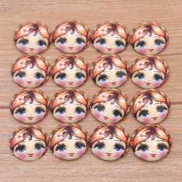 6PCS/lot 6 Style Wear Glasses Beautiful Girl Pattern Round Glass Cabochon 20mm 25mm Dome Flat Back DIY Necklace Jewelry Finding