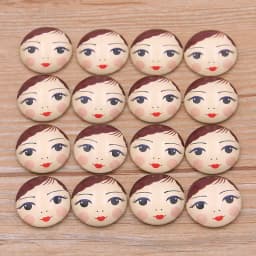 6PCS/lot 6 Style Wear Glasses Beautiful Girl Pattern Round Glass Cabochon 20mm 25mm Dome Flat Back DIY Necklace Jewelry Finding