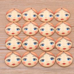 6PCS/lot 6 Style Wear Glasses Beautiful Girl Pattern Round Glass Cabochon 20mm 25mm Dome Flat Back DIY Necklace Jewelry Finding