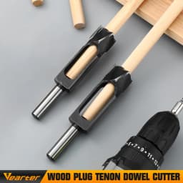 Versery 8/10/12/15mm Wood Plug Hole Saw Cutter Cutting Drill Bits Log Tenon Dowel Cork Maker Tapered Woodworking Tools DIY