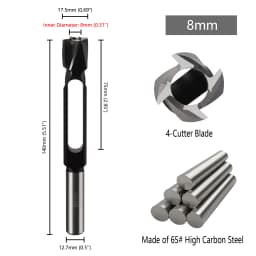 Versery 8/10/12/15mm Wood Plug Hole Saw Cutter Cutting Drill Bits Log Tenon Dowel Cork Maker Tapered Woodworking Tools DIY