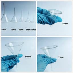 30mm/40mm/50mm/60mm/75mm/90mm Miniature Lab Glass Funnel Borosilicate Glassware Triangle Funnel Laboratory Supplies Tools