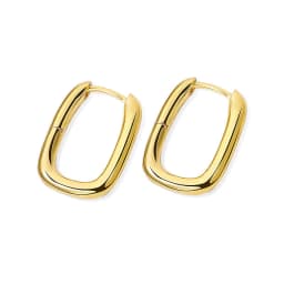 Foxanry Minimalist Stamp Earrings for Women INS Fashion Geometric Ellipse U-Shape Elegant Bride Jewelry Gifts