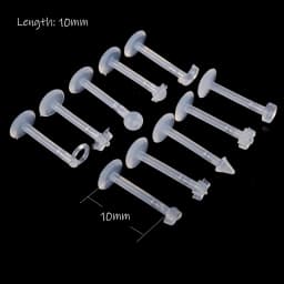 10pcs Transparent Bioplast Flexible Labret Stud Push-in Lip Piercing Ring Ear Cartilage Tragus Helix Piercing Fashion Jewelry